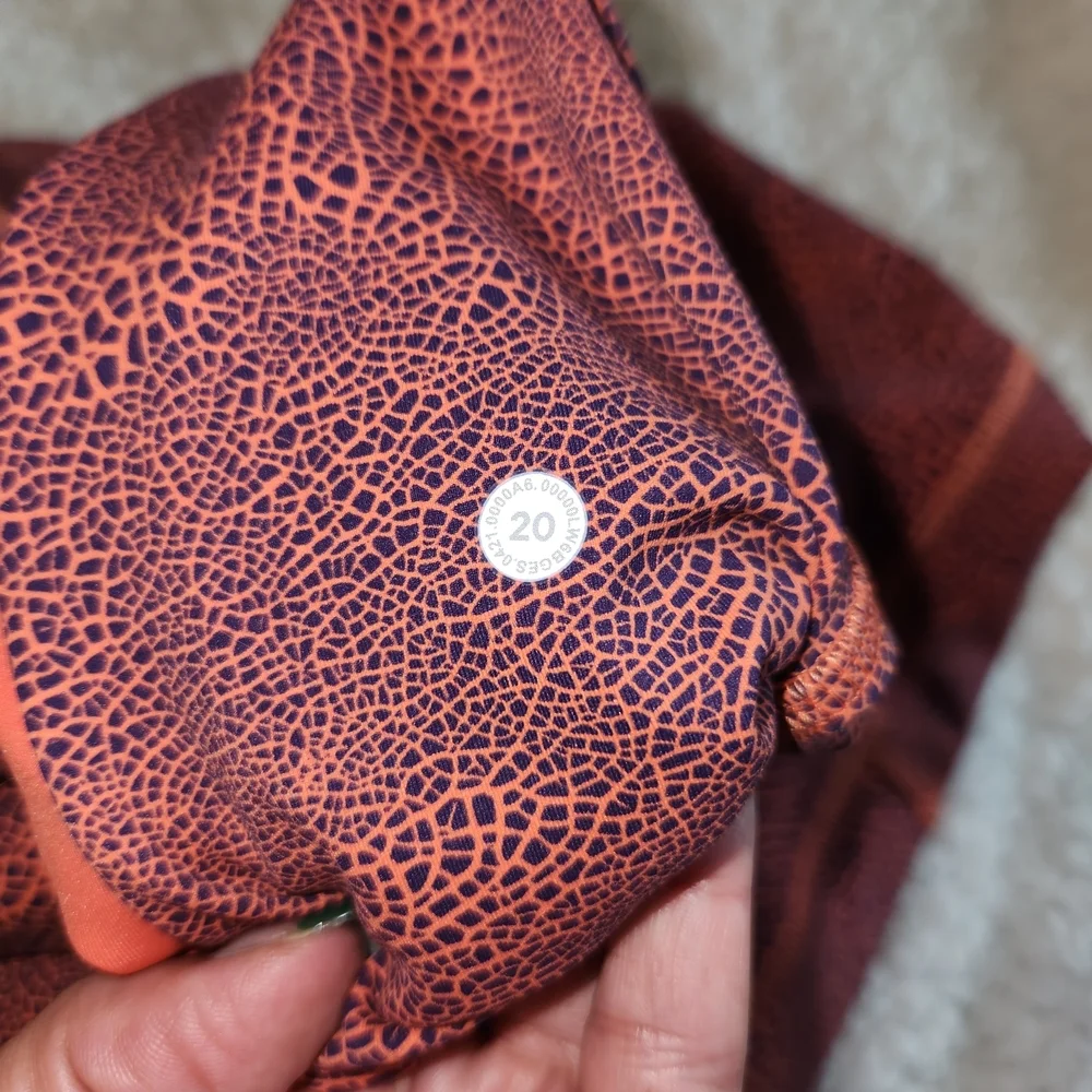 lululemon athletica Pink Coral Patterned Leggings